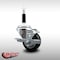 Service Caster 3'' SS Black Poly Swivel 7/8'' Expanding Stem Caster with Brake SCC-SSEX20S314-PPUB-BLK-TLB-78 - alternate 4